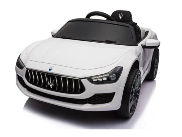Maserati Ghibli, 12v elektrische kinderauto, rubberen banden, leder zitje.