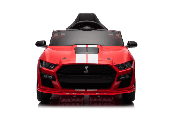 Ford Mustang GT500,12 volt elektrische kinderauto met rubberen banden, leder zitje en meer! - Afbeelding 2