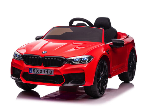 BMW M5, Leder zitje, Rubberen banden, Kinder Accu Auto! - Afbeelding 2