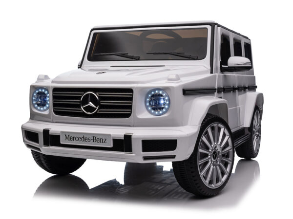 Mercedes-Benz G500, 12 volt elektrische kinderauto met rubberen banden, leder zitje en meer! - Afbeelding 2