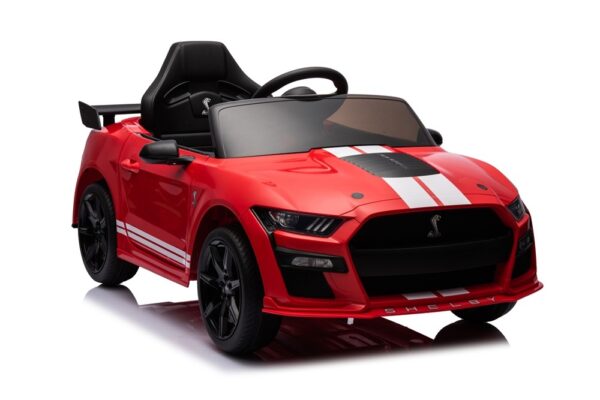 Ford Mustang GT500,12 volt elektrische kinderauto met rubberen banden, leder zitje en meer! - Afbeelding 3