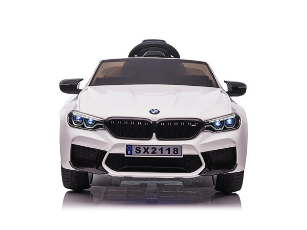 BMW M5, Leder zitje, Rubberen banden, Kinder Accu Auto! - Afbeelding 3