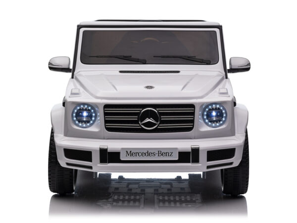 Mercedes-Benz G500, 12 volt elektrische kinderauto met rubberen banden, leder zitje en meer! - Afbeelding 4