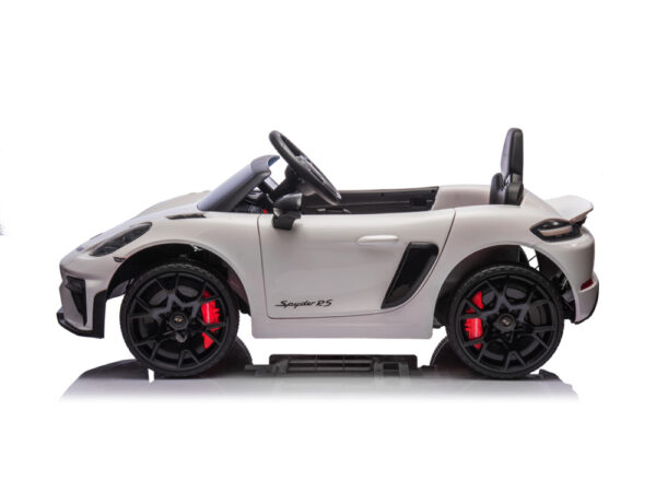 Porsche Spyder RS, 12 volt Kinder Accu Auto, rubberen banden, leder zitje en meer! - Afbeelding 5