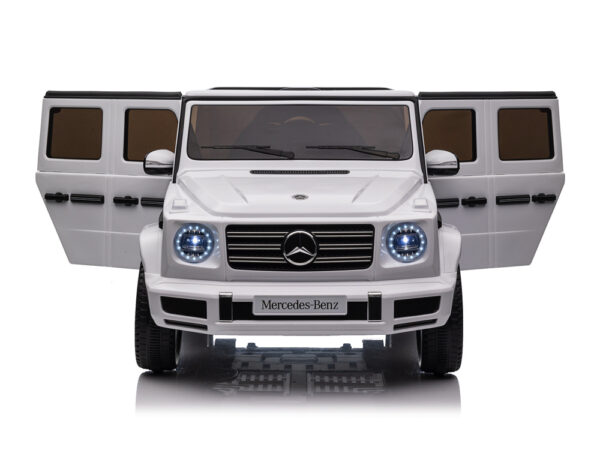Mercedes-Benz G500, 12 volt elektrische kinderauto met rubberen banden, leder zitje en meer! - Afbeelding 5