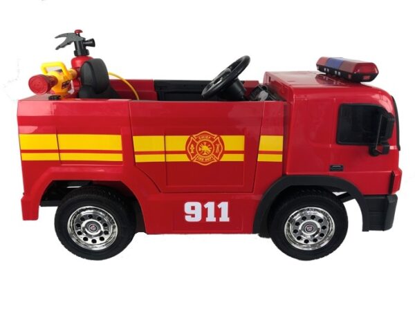 Brandweer Accu Auto, 12 volt elektrische kinderauto met veel accessoires! - Afbeelding 6