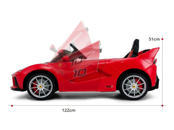 Ferrari Scuderia FXX, elektrische kinderauto, 12V met vleugeldeuren, muziek en meer! - Afbeelding 6