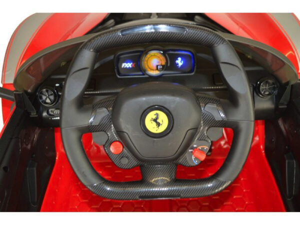 Ferrari Scuderia FXX, elektrische kinderauto, 12V met vleugeldeuren, muziek en meer! - Afbeelding 7
