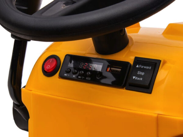 Graafmachine met trailer, 12v kinder accu voertuig, leder zitje en meer! - Afbeelding 8