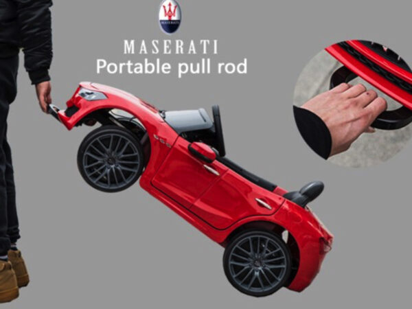 Maserati Ghibli, 12v elektrische kinderauto, rubberen banden, leder zitje. - Afbeelding 9
