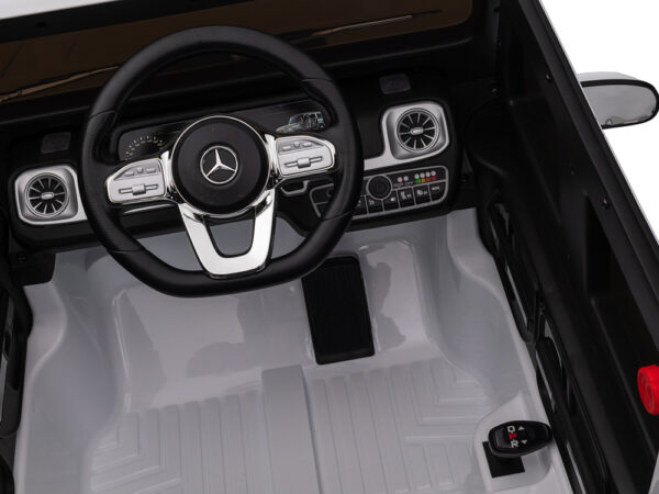 Mercedes-Benz G500, 12 volt elektrische kinderauto met rubberen banden, leder zitje en meer! - Afbeelding 10