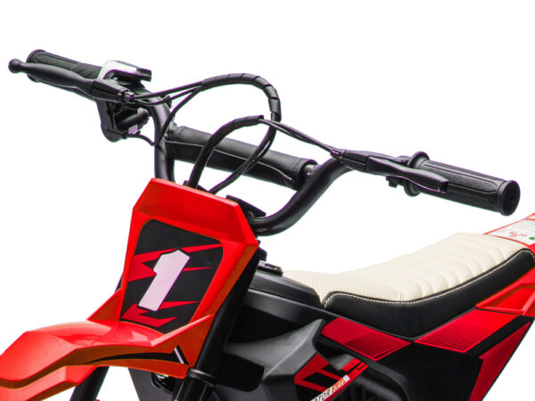 Crossmotor, 24 volt elektrische kinder motor met geveerde wielen - Afbeelding 6