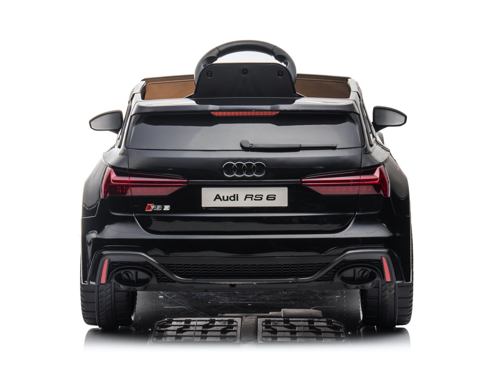 Audi RS6,12 volt elektrische kinderauto met rubberen banden, leder zitje en meer! - Afbeelding 5