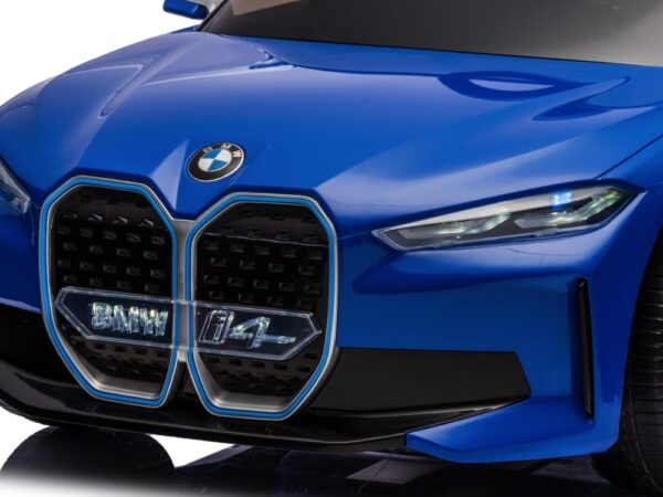 BMW i4, elektrische kinderauto, 12v, leren zitje, muziekmodule en meer! - Afbeelding 11