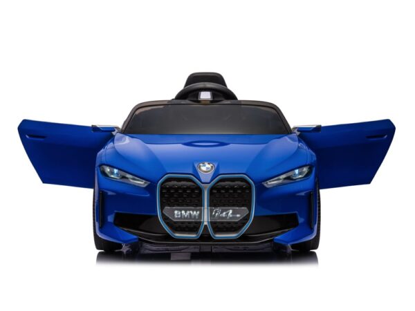 BMW i4, elektrische kinderauto, 12v, leren zitje, muziekmodule en meer! - Afbeelding 4