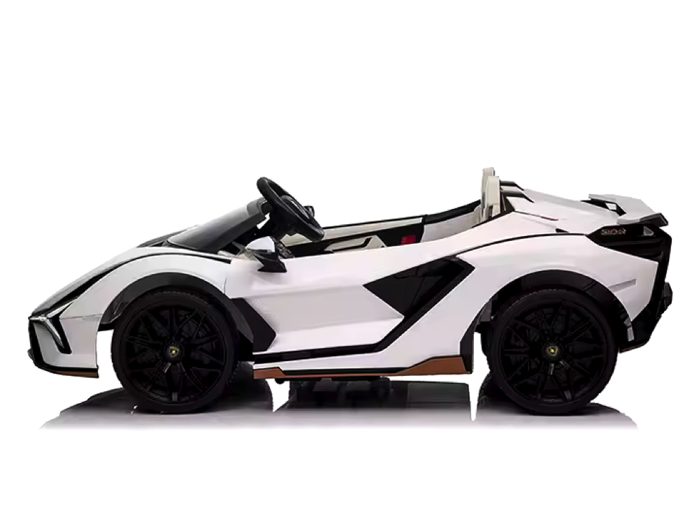 Lamborghini Sian, 2-persoons 24 volt elektrische kinderauto met rubberen banden, leder zitje en meer - Afbeelding 3
