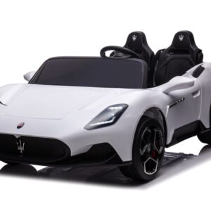 Maserati MC20 2-zitter, 24v elektrische kinderauto, rubberen banden, leder zitje.