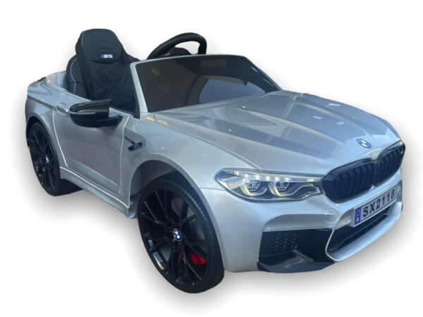 BMW M5, Leder zitje, Rubberen banden, Kinder Accu Auto! - Afbeelding 2