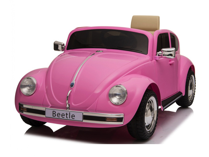 Volkswagen Beetle Oldtimer, 12 volt kinderauto met rubberen banden en meer!