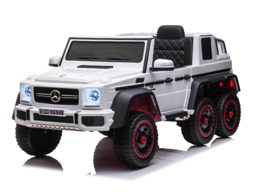 Mercedes-Benz G63 6x6, 12v met rubberen banden en meer!