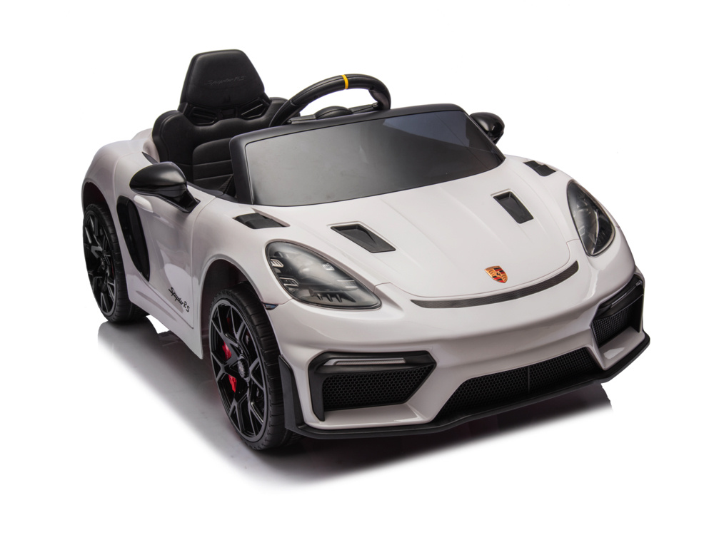 Porsche Spyder Rs, 12 Volt Kinder Accu Auto, Rubberen Banden, Leder Zitje En Meer! - Afbeelding 2