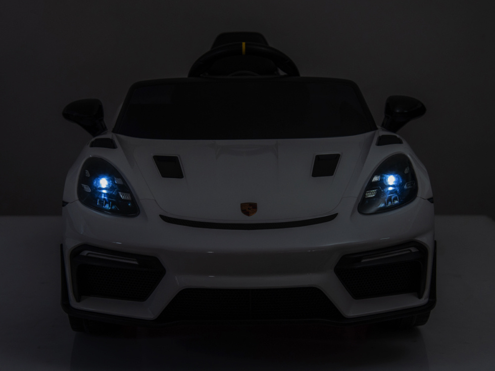 Porsche Spyder Rs, 12 Volt Kinder Accu Auto, Rubberen Banden, Leder Zitje En Meer! - Afbeelding 12