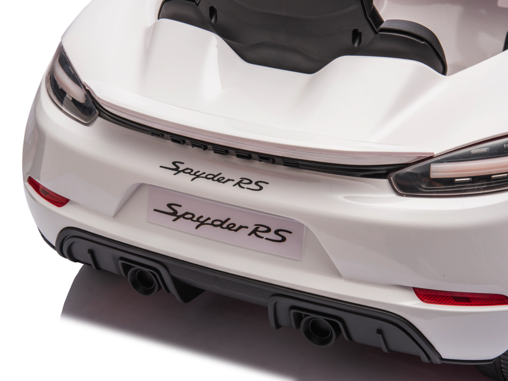 Porsche Spyder Rs, 12 Volt Kinder Accu Auto, Rubberen Banden, Leder Zitje En Meer! - Afbeelding 8