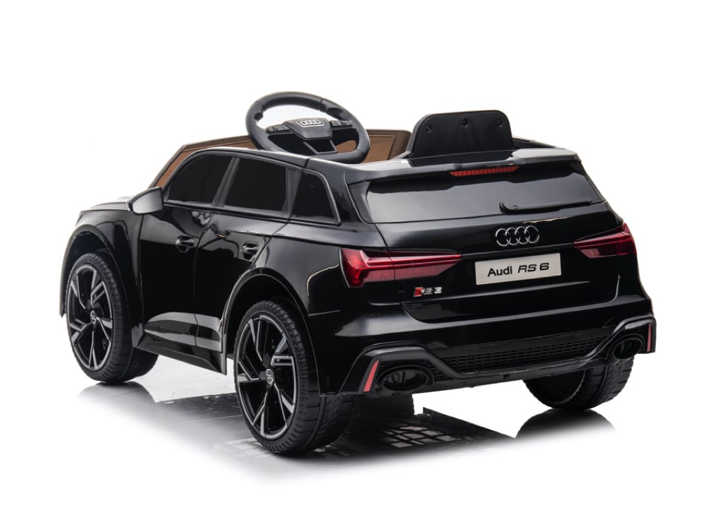 Audi Rs6,12 Volt Elektrische Kinderauto Met Rubberen Banden, Leder Zitje En Meer! - Afbeelding 4