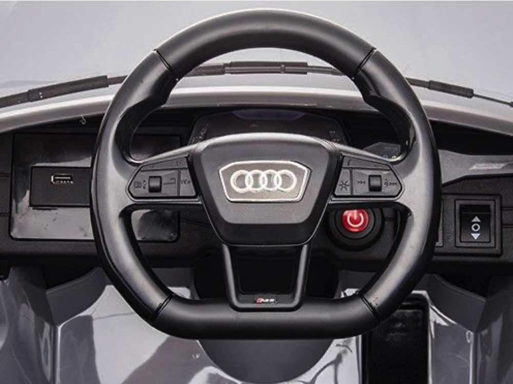 Audi Rs6,12 Volt Elektrische Kinderauto Met Rubberen Banden, Leder Zitje En Meer! - Afbeelding 8