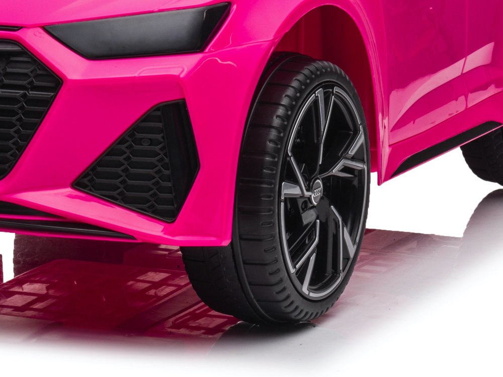 Audi Rs6,12 Volt Elektrische Kinderauto Met Rubberen Banden, Leder Zitje En Meer! - Afbeelding 7