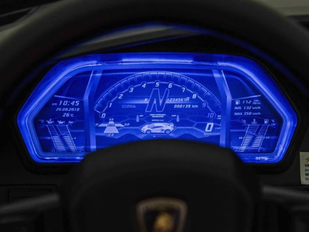 Lamborghini Aventador, 2-Persoons 24 Volt Elektrische Kinderauto Met Rubberen Banden, Leder Zitje! - Afbeelding 8
