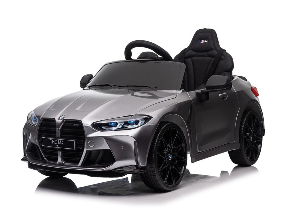 Bmw M4, 12 Volt Elektrische Kinderauto, Leder Zitje, Rubberen Banden, Kinder Accu Auto!