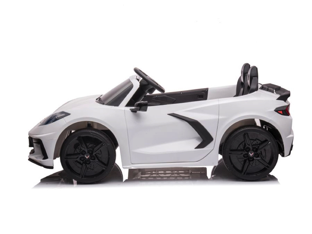Corvette Stingray, 2-Persoons Elektrische Kinder Voertuig, 12 Volt Met Rubberen Banden, Leder Zitje En Meer! - Afbeelding 4