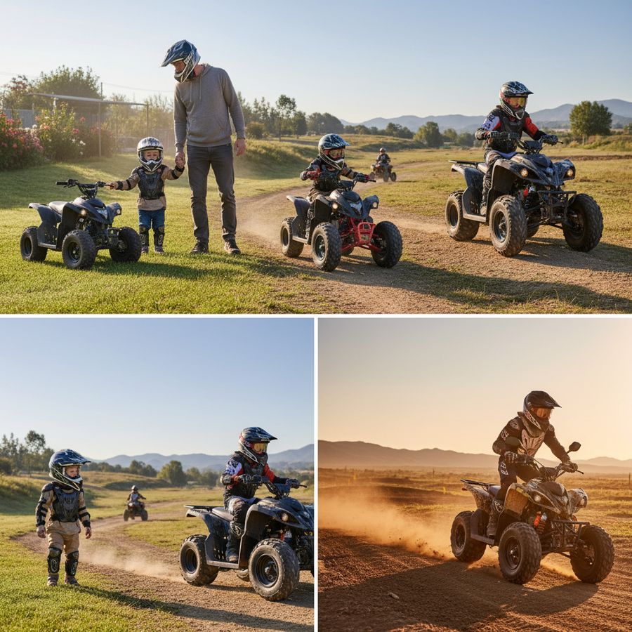 Veilig rijden met een kinderquad per leeftijd