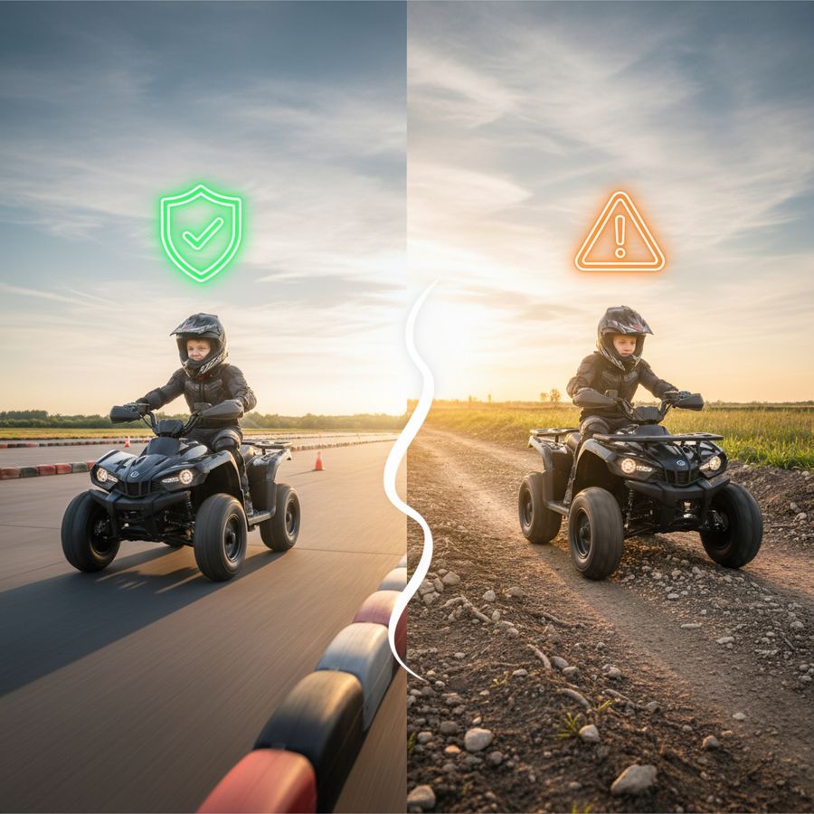 Veilig rijden met een kinderquad per leeftijd